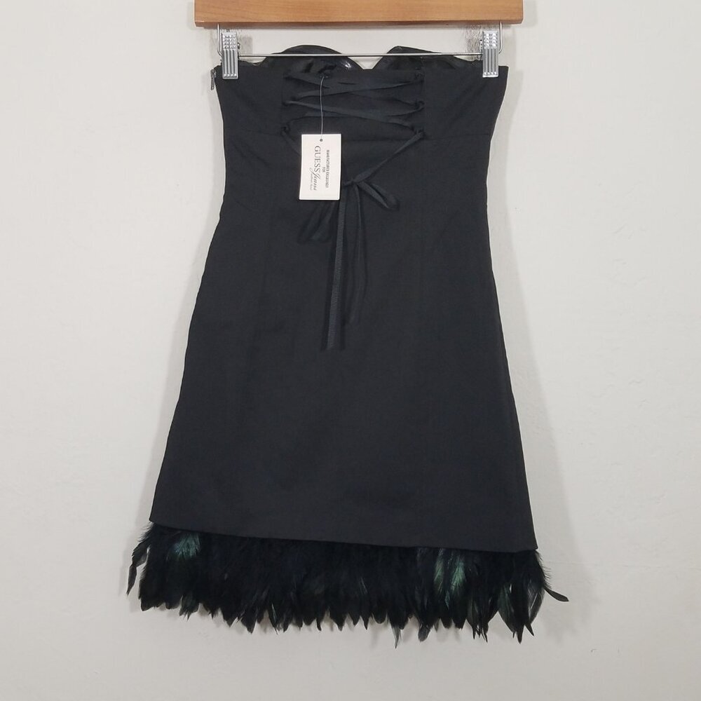 NWT Guess Strapless Mini Dress Black Size 1 - Picture 5 of 9